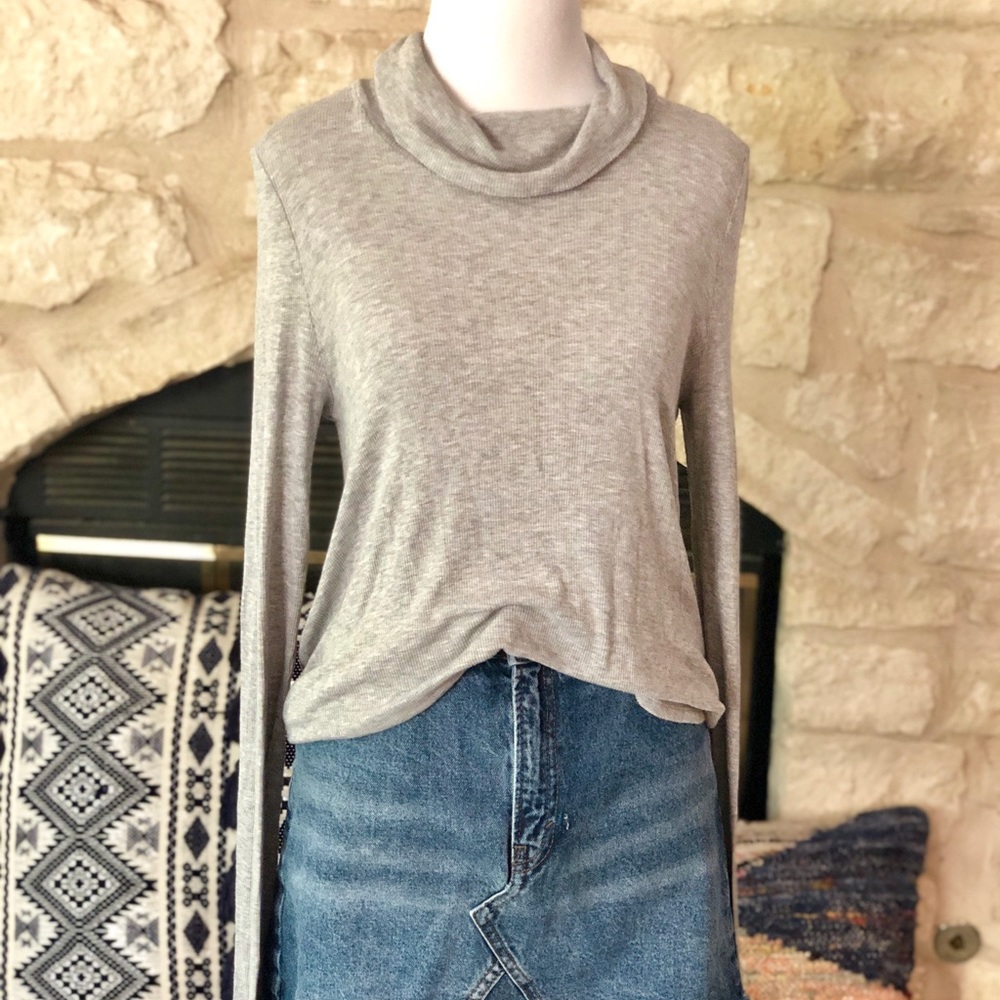 Anthropologie long sleeve cowel neck top/tunic